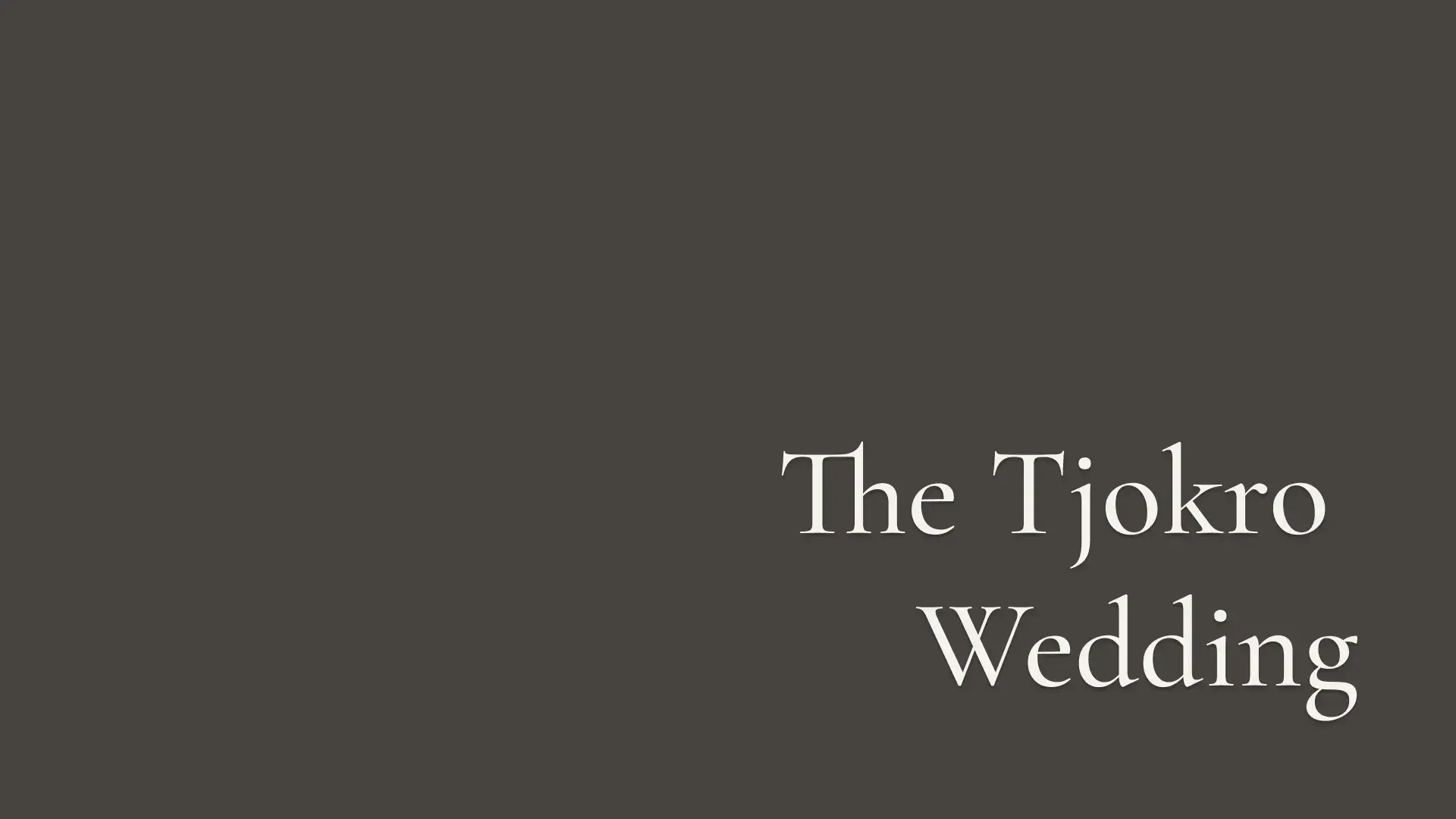 Private Wedding Package